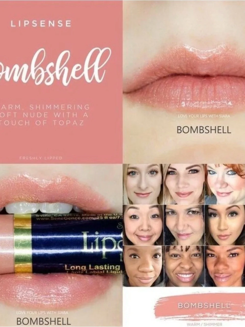 LipSense Long Lasting Liquid Moisturizing gloss - Bombshell by Senegence